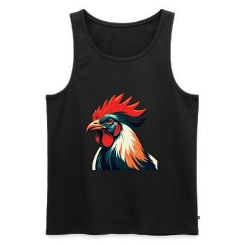 Huhn Cartoon Figur Buntes Haustier Tier - Männer Premium Bio Tank Top - Schwarz - Vorne - Michal (187cm)