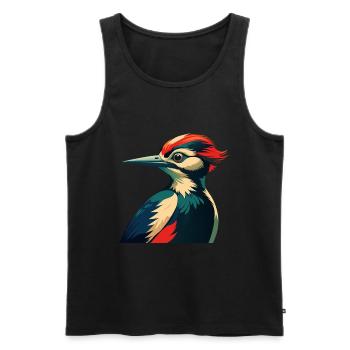 Pic Personnage De Dessin Animé Animal De Compagnie Coloré - Débardeur bio Premium Homme - noir - Devant - AI Model Male 178 light (178cm)