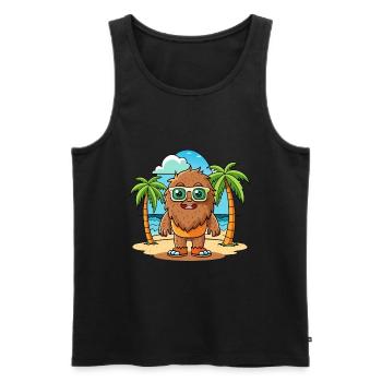 Big Foot Lustige Cartoon Sommer Strand Sonnenbrille - Männer Premium Bio Tank Top - Schwarz - Vorne - AI Model Male 178 light (178cm)