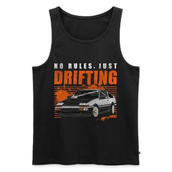 Drifting Rennen - Männer Premium Bio Tank Top - Schwarz - Vorne - AI Model Male 178 light (178cm)