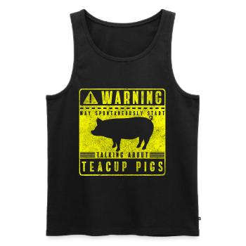 Pig breeding - Men's Premium Organic Tank Top - black - Front - AI Model Male 178 light (178cm)