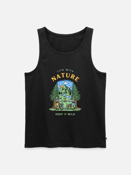 life with nature - Men's Premium Organic Tank Top - black