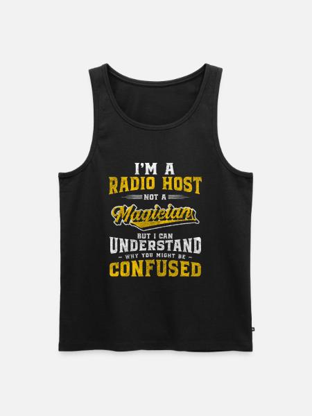 Presenter Show Radio Wave Announcement - Men's Premium Organic Tank Top - black