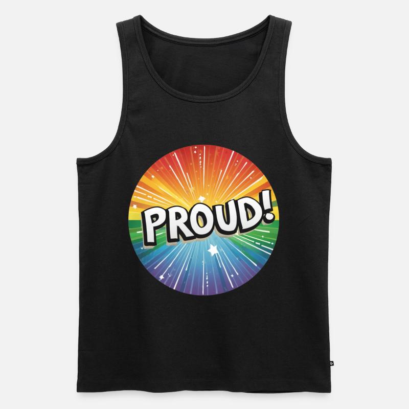 LGBTQ Proud - Männer Premium Bio Tank Top - Schwarz
