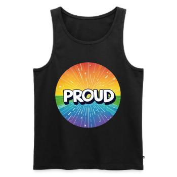 Fierté LGBTQ - Débardeur bio Premium Homme - noir - Devant - Michal (187cm)