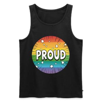 Fierté LGBTQ - Débardeur bio Premium Homme - noir - Devant - Michal (187cm)