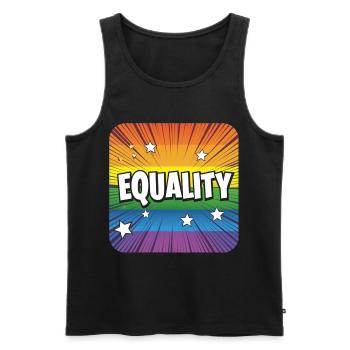 LGBTQ Equality - Männer Premium Bio Tank Top - Schwarz - Vorne - Michal (187cm)