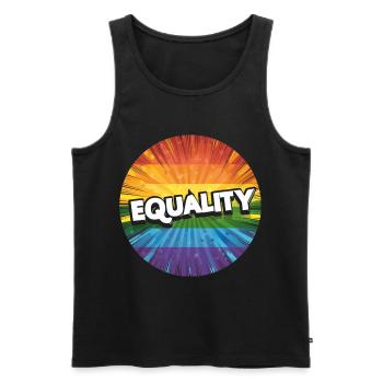 LGBTQ Equality - Männer Premium Bio Tank Top - Schwarz - Vorne - Michal (187cm)