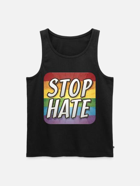 LGBTQ Stop Hate - Men's Premium Organic Tank Top - black