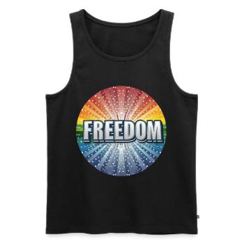 LGBTQ Freedom - Männer Premium Bio Tank Top - Schwarz - Vorne - Michal (187cm)