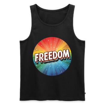 LGBTQ Freedom - Männer Premium Bio Tank Top - Schwarz - Vorne - Michal (187cm)
