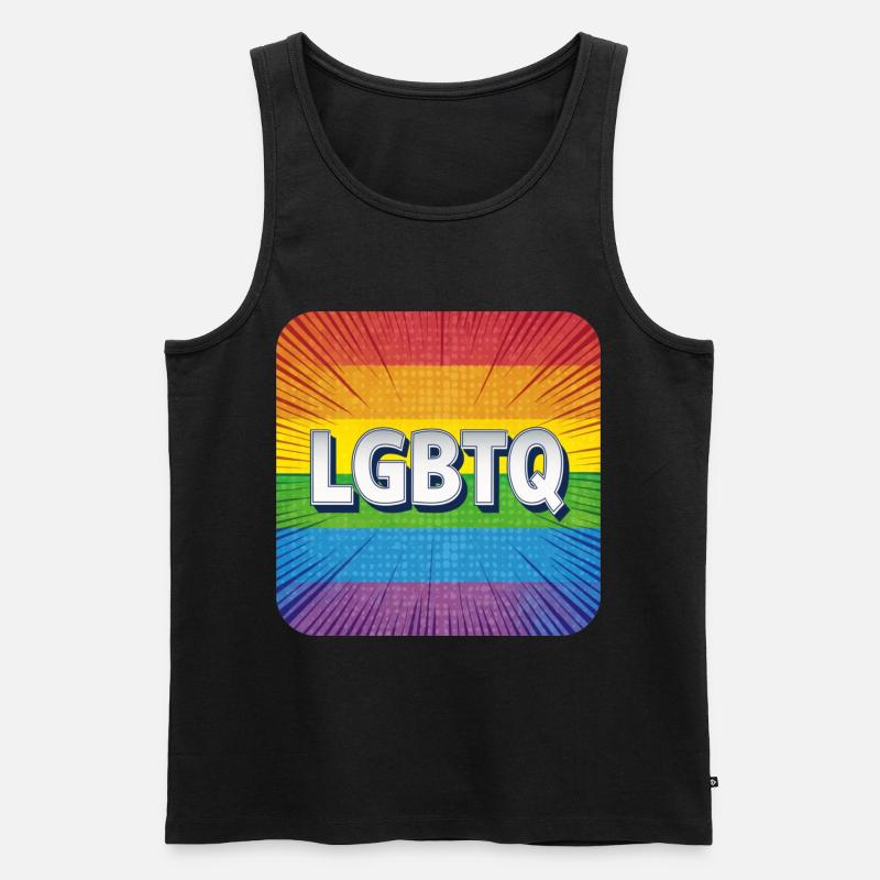 LGBTQ - Männer Premium Bio Tank Top - Schwarz