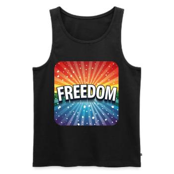 LGBTQ Freedom - Männer Premium Bio Tank Top - Schwarz - Vorne - Michal (187cm)