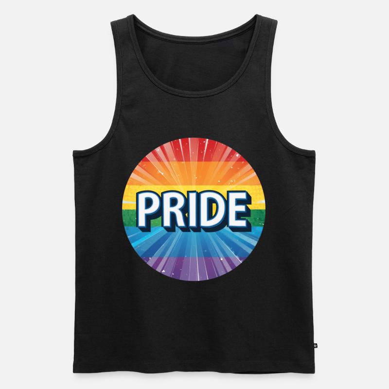 LGBTQ PRIDE - Männer Premium Bio Tank Top - Schwarz