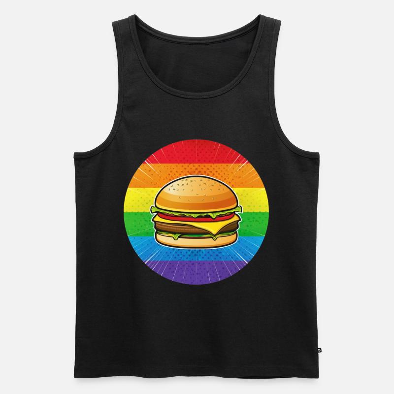 LGBTQ Hamburger - Männer Premium Bio Tank Top - Schwarz