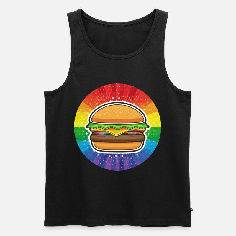 LGBTQ Hamburger - Männer Premium Bio Tank Top - Schwarz