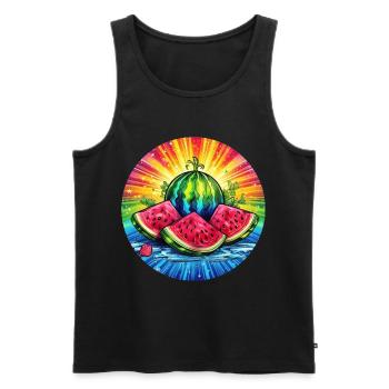 LGBTQ Melone - Männer Premium Bio Tank Top - Schwarz - Vorne - Michal (187cm)