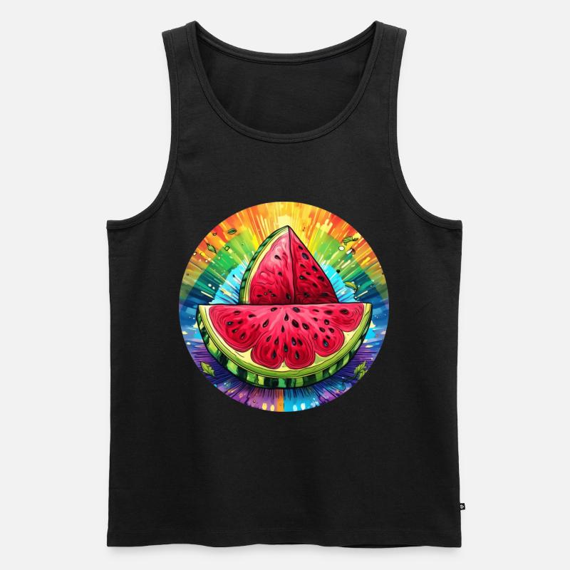 LGBTQ Melone - Männer Premium Bio Tank Top - Schwarz