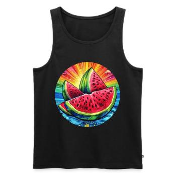 LGBTQ Melone - Männer Premium Bio Tank Top - Schwarz - Vorne - Michal (187cm)