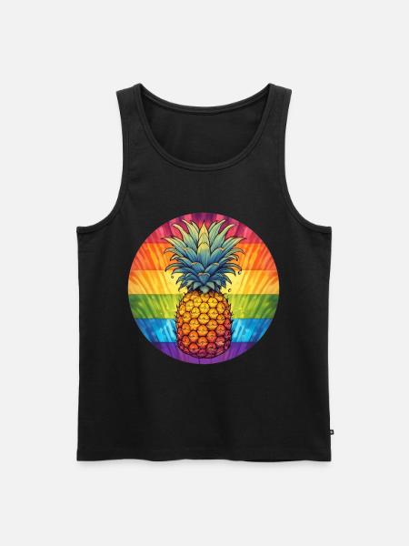 LGBTQ Pineapple - Men's Premium Organic Tank Top - black