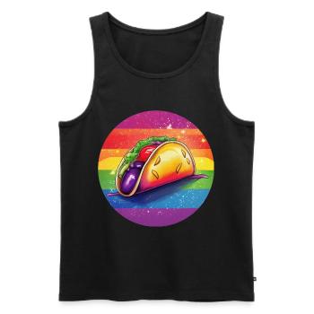 LGBTQ Taco - Débardeur bio Premium Homme - noir - Devant - AI Model Male 178 light (178cm)