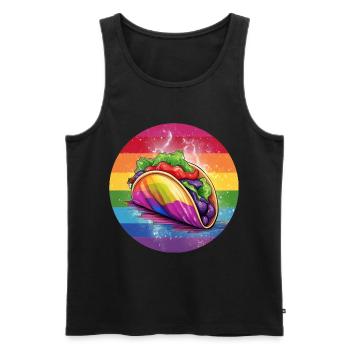 LGBTQ Taco - Men's Premium Organic Tank Top - black - Front - AI Model Male 178 light (178cm)