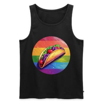 LGBTQ Taco - Men's Premium Organic Tank Top - black - Front - Michal (187cm)