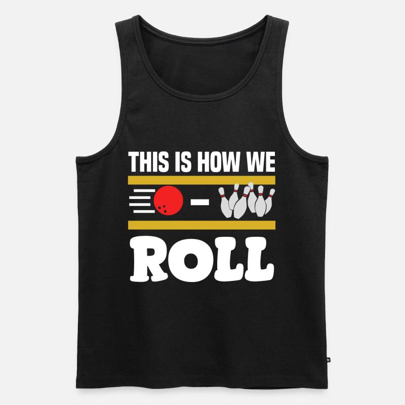 bowling - Männer Premium Bio Tank Top - Schwarz