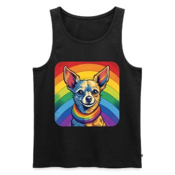 LGBTQ Chihuahua - Débardeur bio Premium Homme - noir - Devant - Michal (187cm)