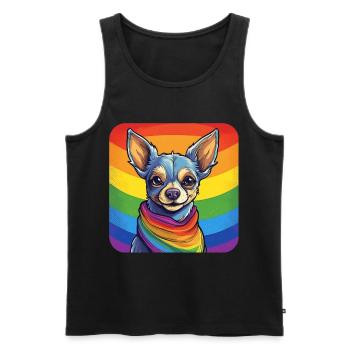 LGBTQ Chihuahua - Débardeur bio Premium Homme - noir - Devant - Michal (187cm)