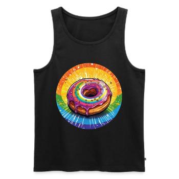 LGBTQ Donut - Männer Premium Bio Tank Top - Schwarz - Vorne - Michal (187cm)