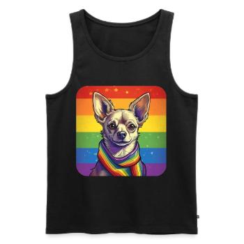 LGBTQ Chihuahua - Débardeur bio Premium Homme - noir - Devant - Michal (187cm)