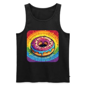 LGBTQ Donut - Männer Premium Bio Tank Top - Schwarz - Vorne - Michal (187cm)