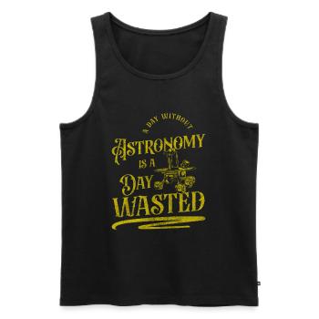 Universum Stern Entdecken Mond - Männer Premium Bio Tank Top - Schwarz - Vorne - AI Model Male 178 light (178cm)