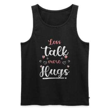 Kuscheln Geborgenheit Weich Romantisch - Männer Premium Bio Tank Top - Schwarz - Vorne - Michal (187cm)