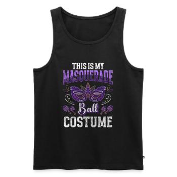 Mask Celebration Unknown Second Face - Men's Premium Organic Tank Top - black - Front - AI Model Male 178 light (178cm)