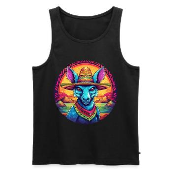 5 de Mayo Party Drinko de Mayo Chupacabra - Men's Premium Organic Tank Top - black - Front - Michal (187cm)