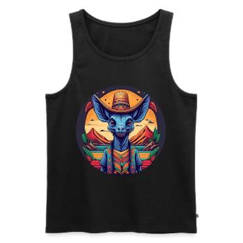 5 de Mayo Party Drinko de Mayo Chupacabra - Men's Premium Organic Tank Top - black - Front - Michal (187cm)