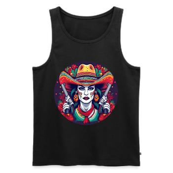 5 de Mayo Party Drinko de Mayo Bandita - Men's Premium Organic Tank Top - black - Front - Michal (187cm)