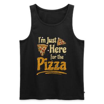 Pizza Pizzaofen Restaurant Lecker - Männer Premium Bio Tank Top - Schwarz - Vorne - AI Model Male 178 light (178cm)