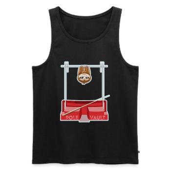 Sloth Athletics - Men's Premium Organic Tank Top - black - Front - AI Model Male 178 light (178cm)