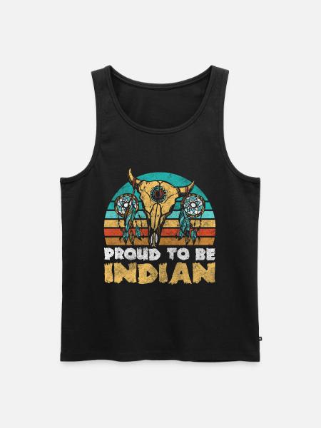 Ureinwohner Federschmuck Tot Symbole - Männer Premium Bio Tank Top - Schwarz