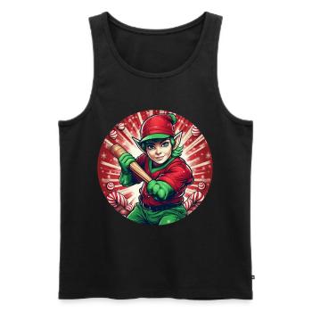 Christmas Elf baseball - Men's Premium Organic Tank Top - black - Front - Michal (187cm)