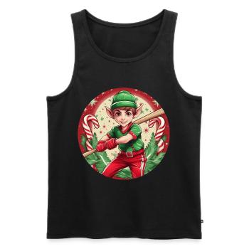 Christmas Elf baseball - Men's Premium Organic Tank Top - black - Front - Michal (187cm)