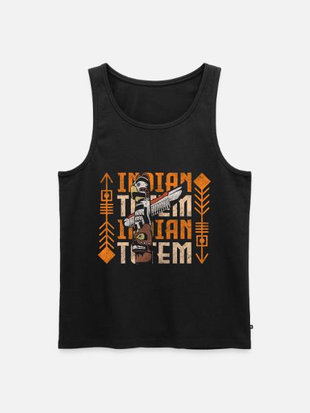 Indian Feather Headdress Tot Aztec - Men's Premium Organic Tank Top - black