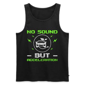 Electric Car Vehicle Modern - Men's Premium Organic Tank Top - black - Front - AI Model Male 178 light (178cm)