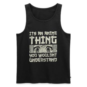 Déguisement Anime Gamer Mignon - Débardeur bio Premium Homme - noir - Devant - AI Model Male 178 light (178cm)