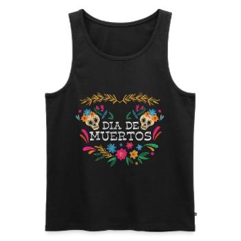Mexico Solid Skeleton - Men's Premium Organic Tank Top - black - Front - AI Model Male 178 light (178cm)