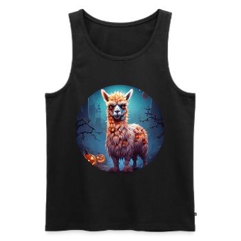 Gruseliges Halloween-partykostüm Zombie-lama - Men's Premium Organic Tank Top - black - Front - Michal (187cm)