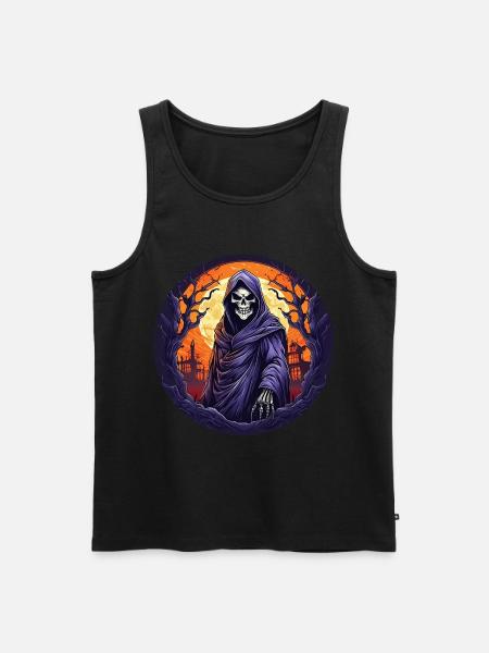 Gruseliges Halloween-partykostüm Sensenmann - Men's Premium Organic Tank Top - black